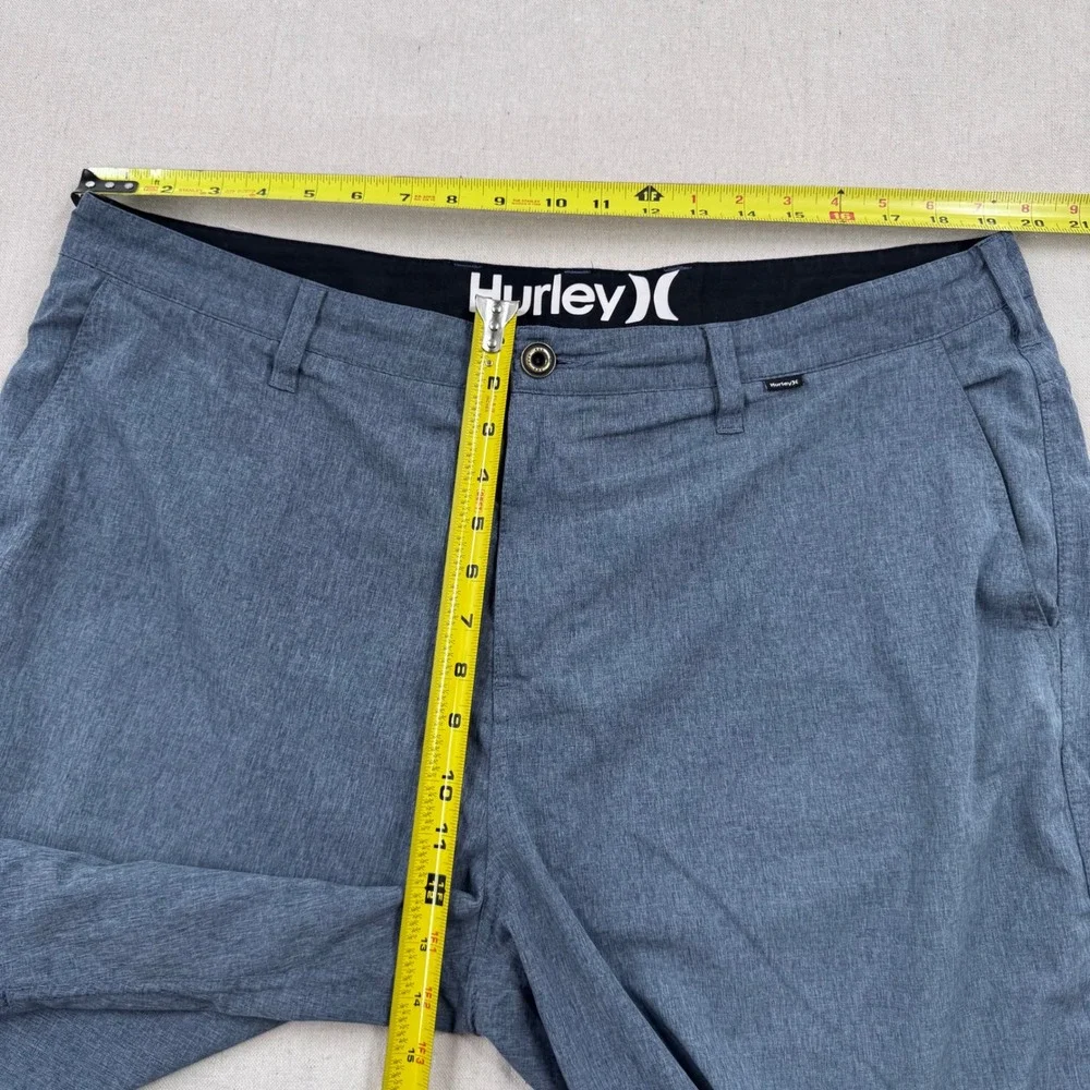 Hurley Phantom Mens 38 Hybrid Walk Shorts Blue Heathered Stretch MWS0001800